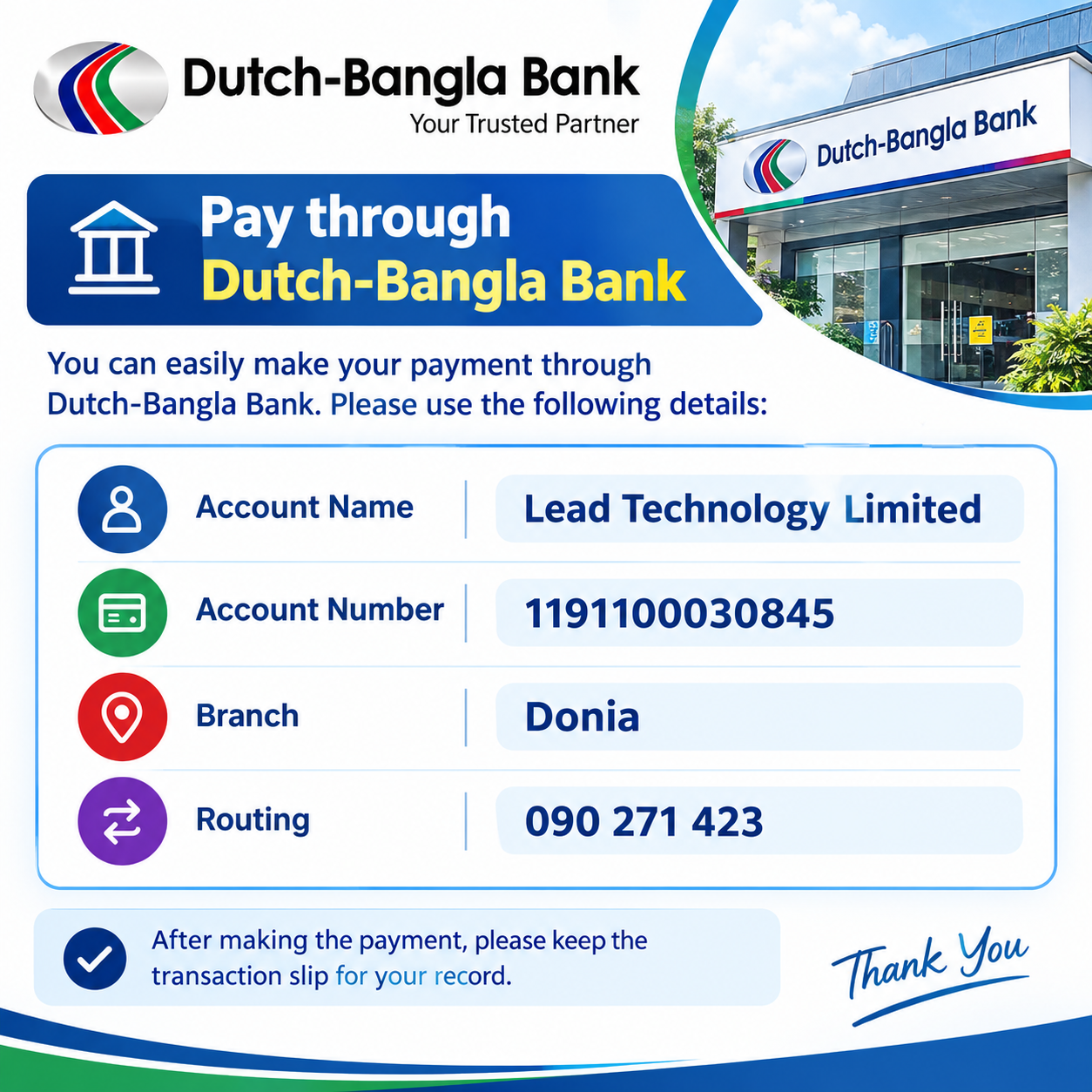 Bank Payment